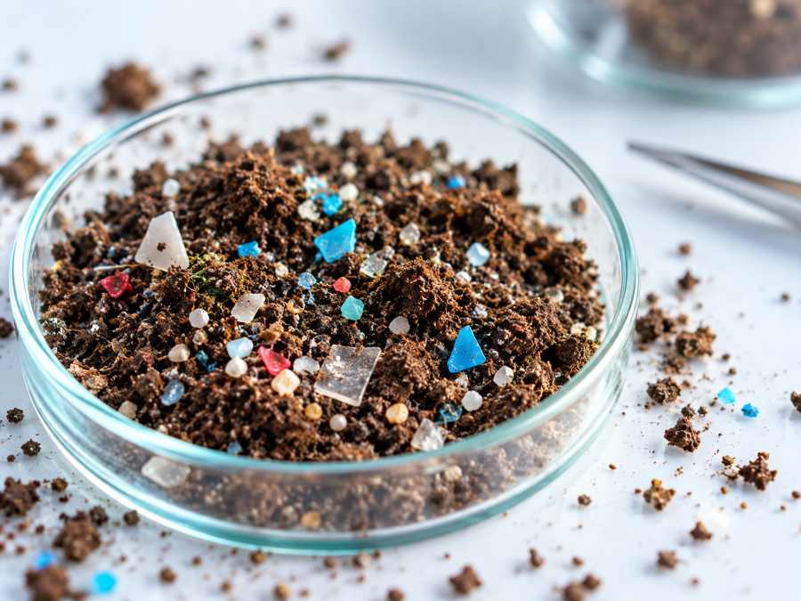 Microplastics in Soil Petri Dish